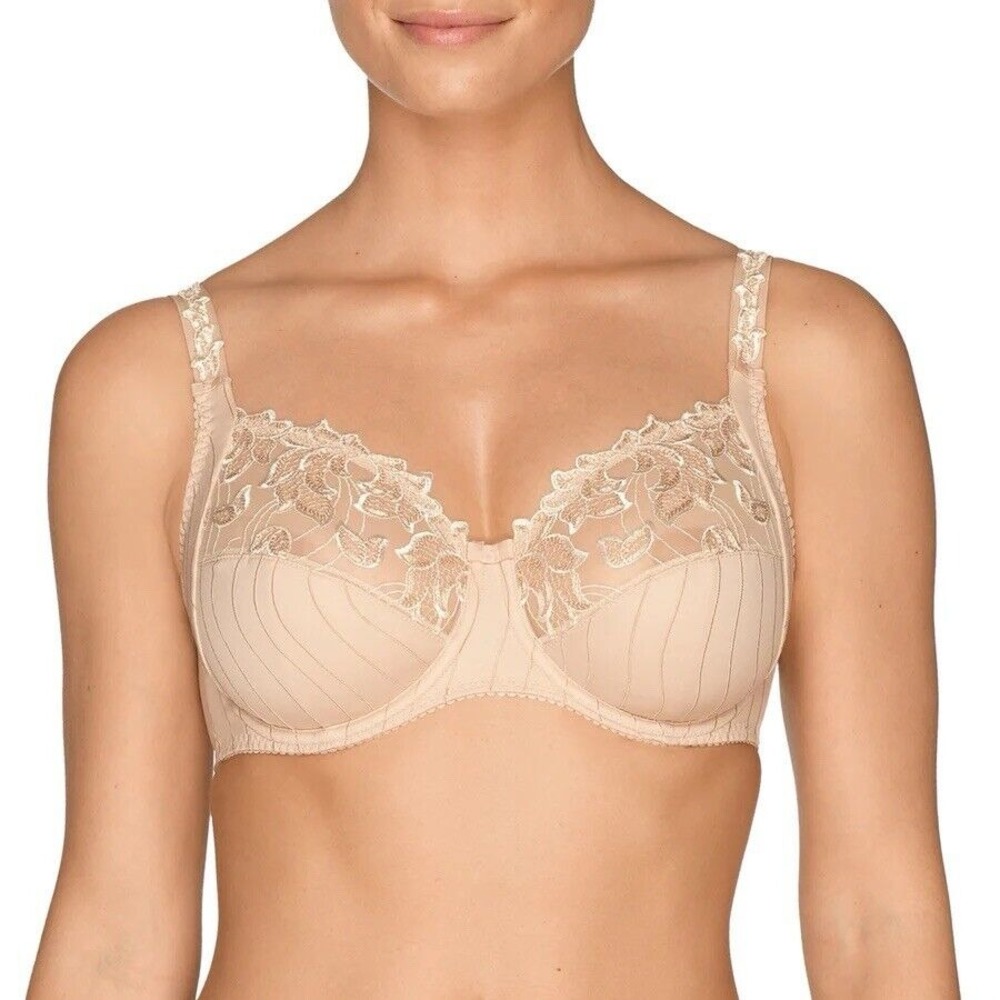 NEW WITH TAGS PRIMA DONNA DEAUVILLE SEAMED BRA 016-1811 CAFE SIZE 48 D